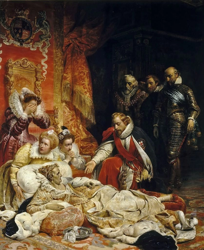 Morte di Elisabetta, regina d'Inghilterra, nel 1603 - Museo del Louvre, Parigi